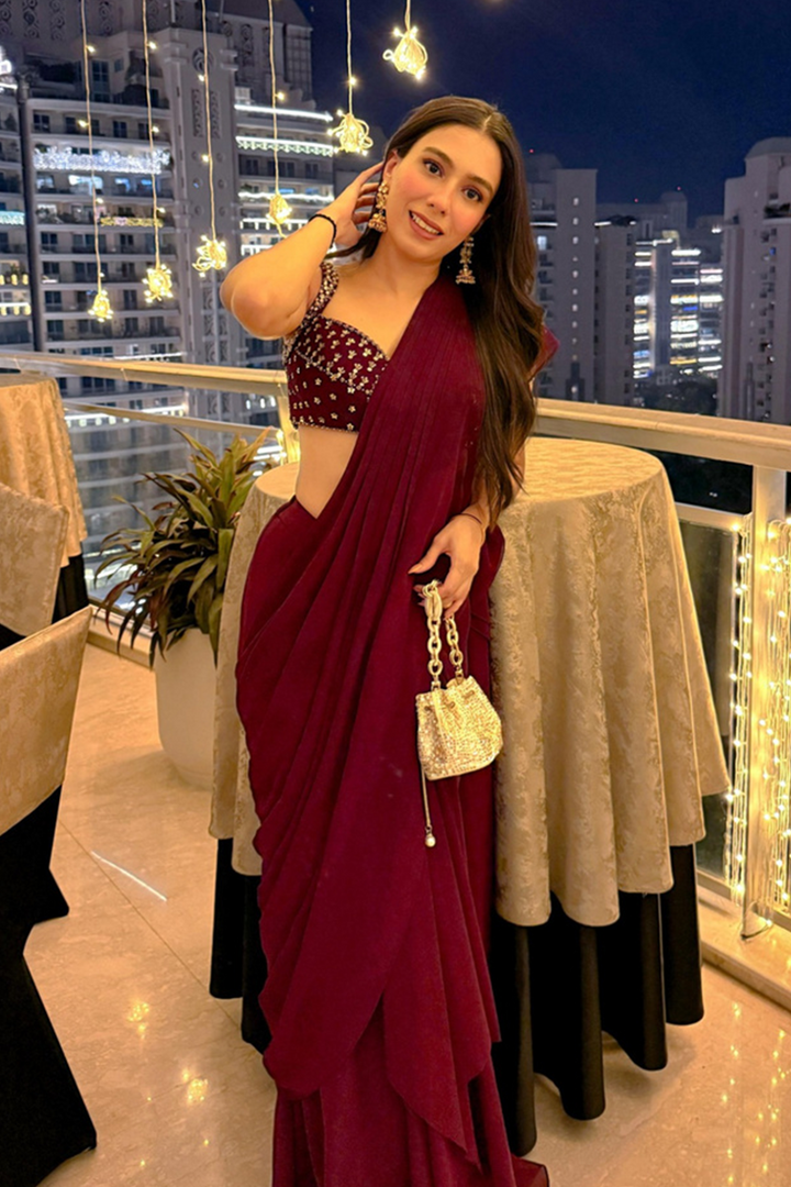ALINA PREDRAPED SARI SET
