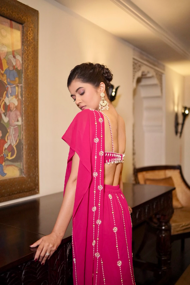 ROOP PRE-STICTHED SARI SET